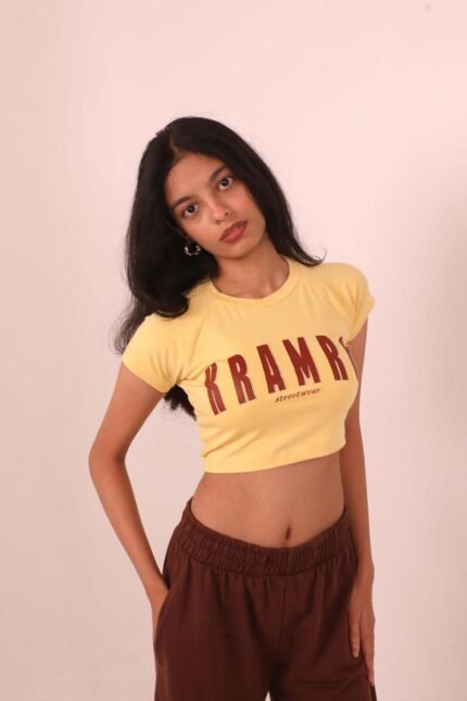Baby Tee color-Butter Yellow